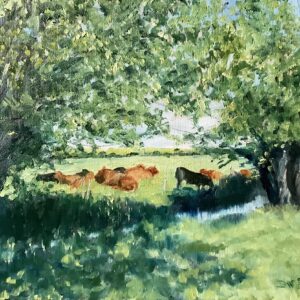 Lazin by the Thame - framed